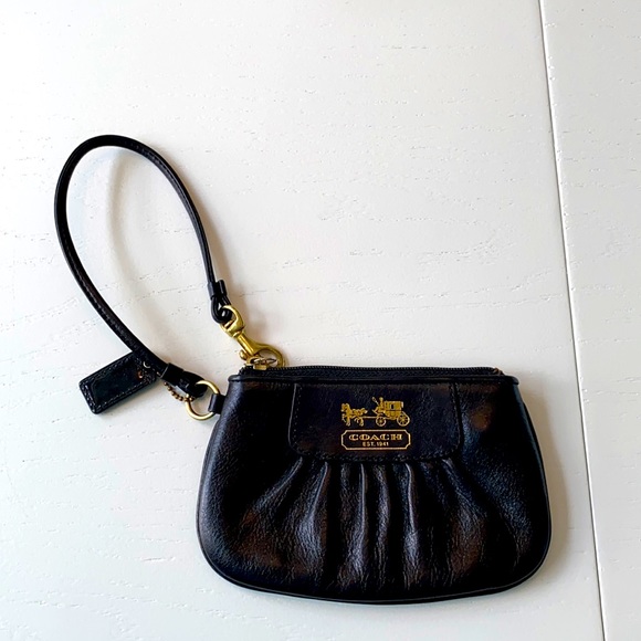 Coach Handbags - Black Leather Coach Wristlet